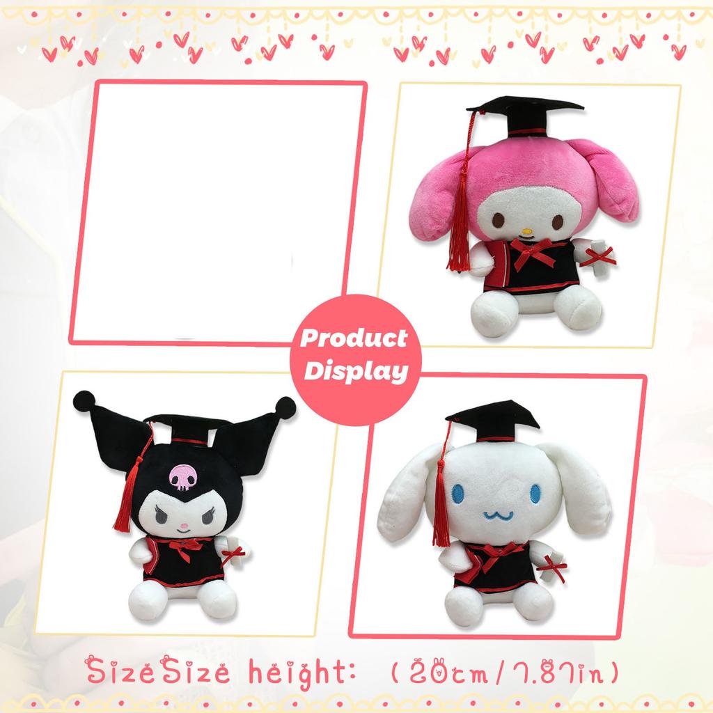 Plush Doll Bachelor's Suit Graduation Doctoral Hat Cartoon Doll Pendant