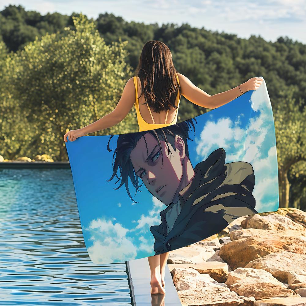 Anime A-Attack On T-Titan Towel Quick Drying Beach Towels Are Suitable For Swimming Pools Camping Yoga And The Gym