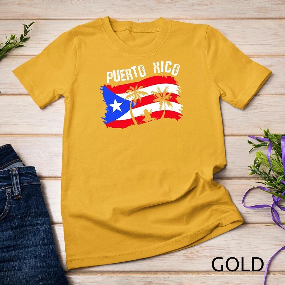 Distressed Style Puerto Rico Frog Gift design Puerto Rico! Unisex T-shirt 4 XL