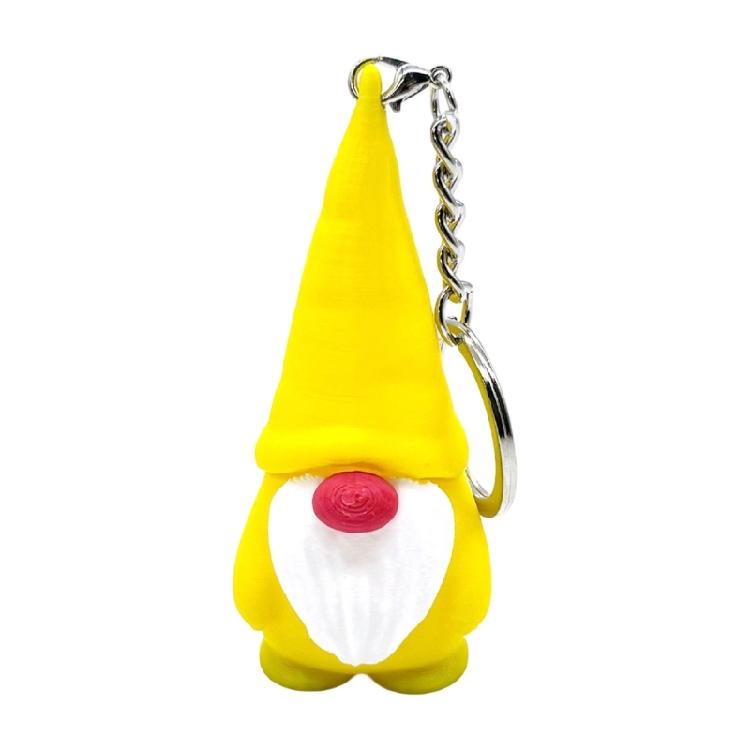 Christmas Keychain PLA Dwarf Ornament Gnome Figurine Pendant Keyring Accessory Festival Key Holder Decoration