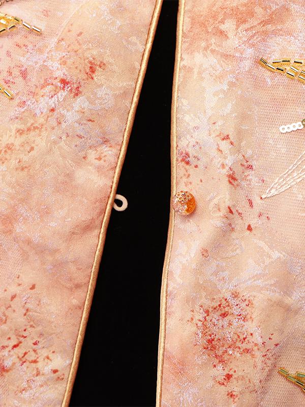 Chinese Style Embroidered Women's Tang Suit Vest with Frog Buttons