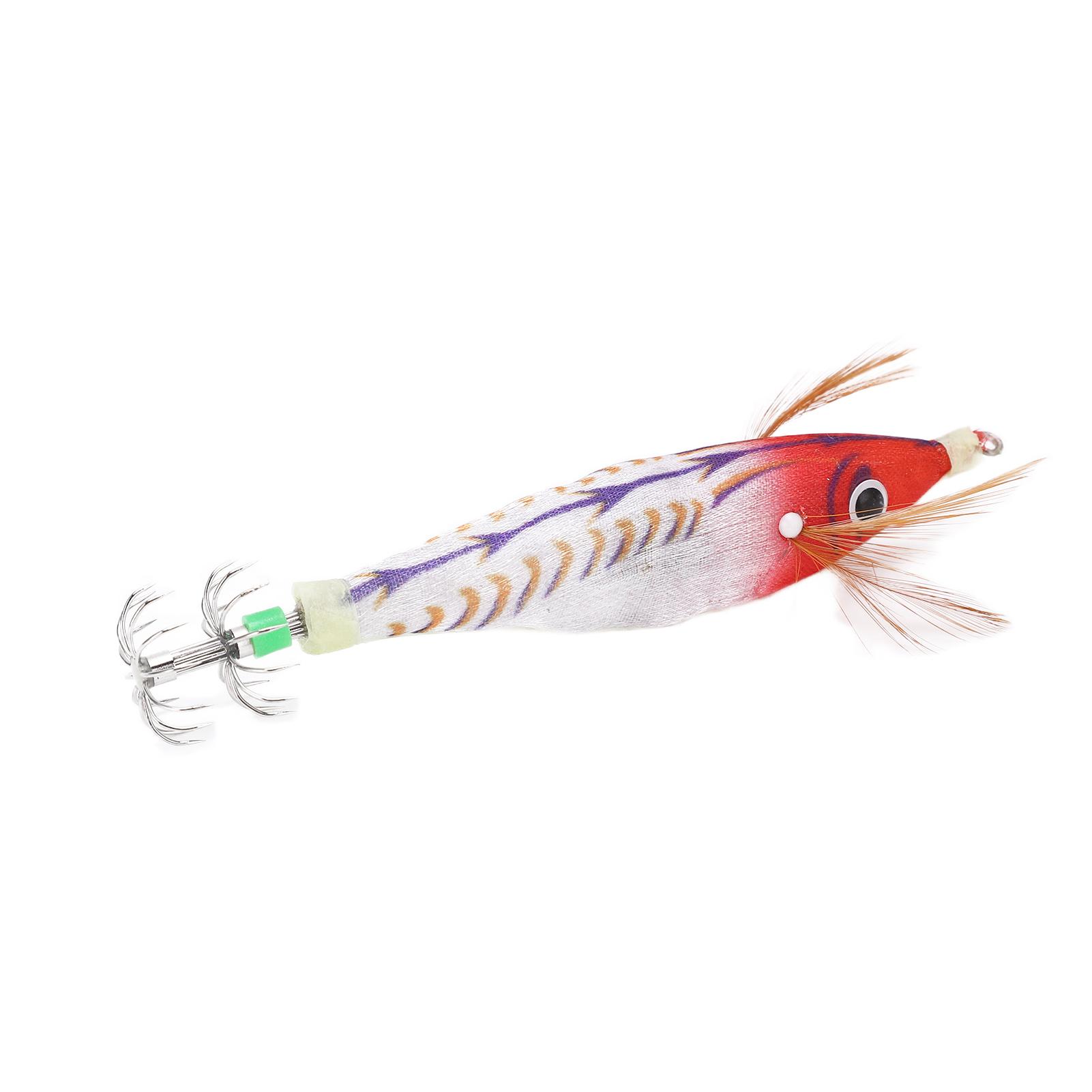 

Fishing Squid Jigs Bait Squid Jig Hook Hard Fishing Lure with Luminous Effect for Ocean Boat River Pond FishingRed Head