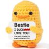 Lustige handgefertigte positive Kacke-Puppe mit Karte Heimdekoration Gestrickte Kacke Weihnachts-Puppen-Ornament Zimmerdeko Weihnachtsfeier Geschenke