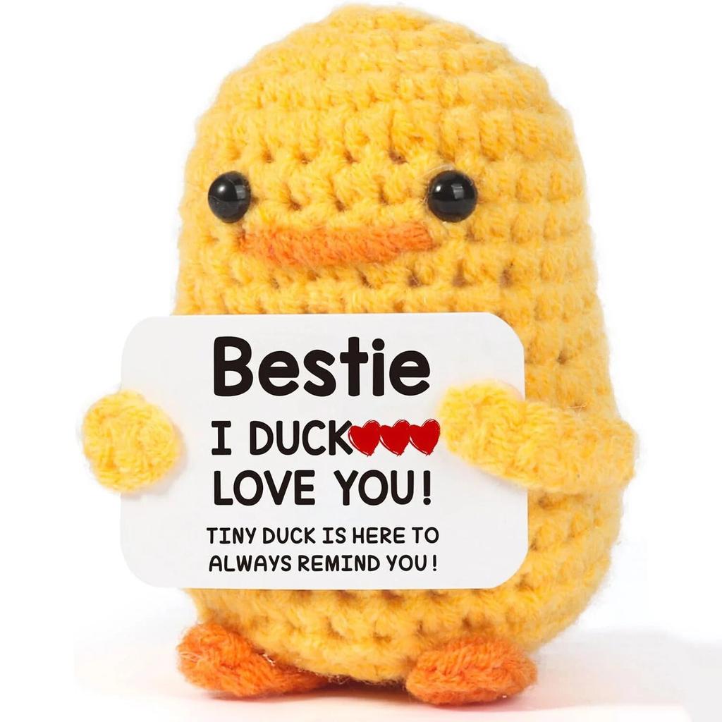Lustige handgefertigte positive Kacke-Puppe mit Karte Heimdekoration Gestrickte Kacke Weihnachts-Puppen-Ornament Zimmerdeko Weihnachtsfeier Geschenke