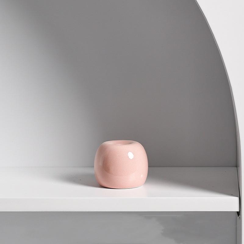 

Креативная мини-керамическая ароматерапевтическая бутылочка Apple, скандинавский современный домашний декор для гостиной, украшение, гидропонная маленькая ваза светло-розовый