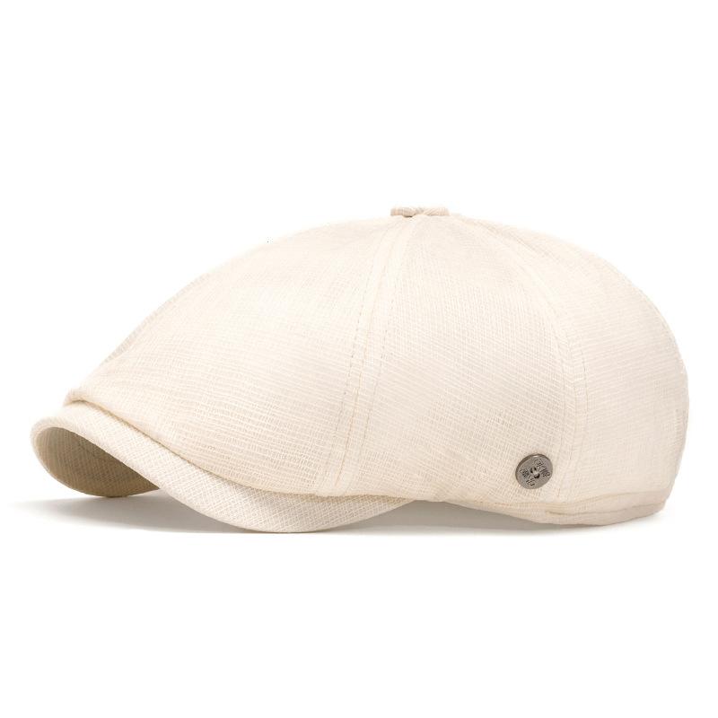 Men Women Spring Summer Beret British Solid Color Forward Cap Outdoor Sun Protection Newsboy Hat