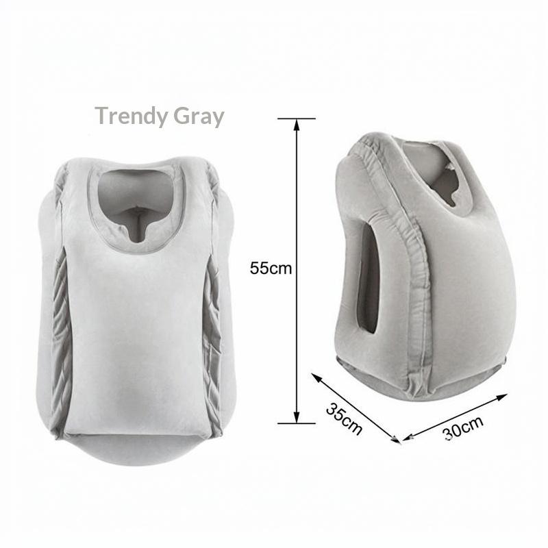 Portable Inflatable Travel Neck Pillow , Hand-Washable Cover For Airplane Car Bus Train Office Nap Camping
