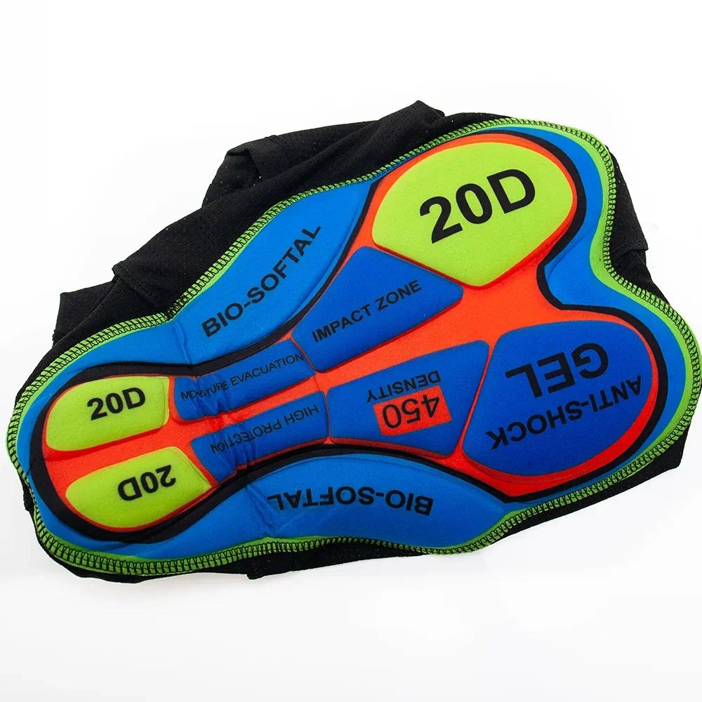 Pantaloncini da Ciclismo Imbottiti in Gel 20D Pro Team Uomo Pantaloncini Corti da Bicicletta Pantaloni da Mountain Bike Calzamaglia Abbigliamento Sportivo Abbigliamento da Bicicletta