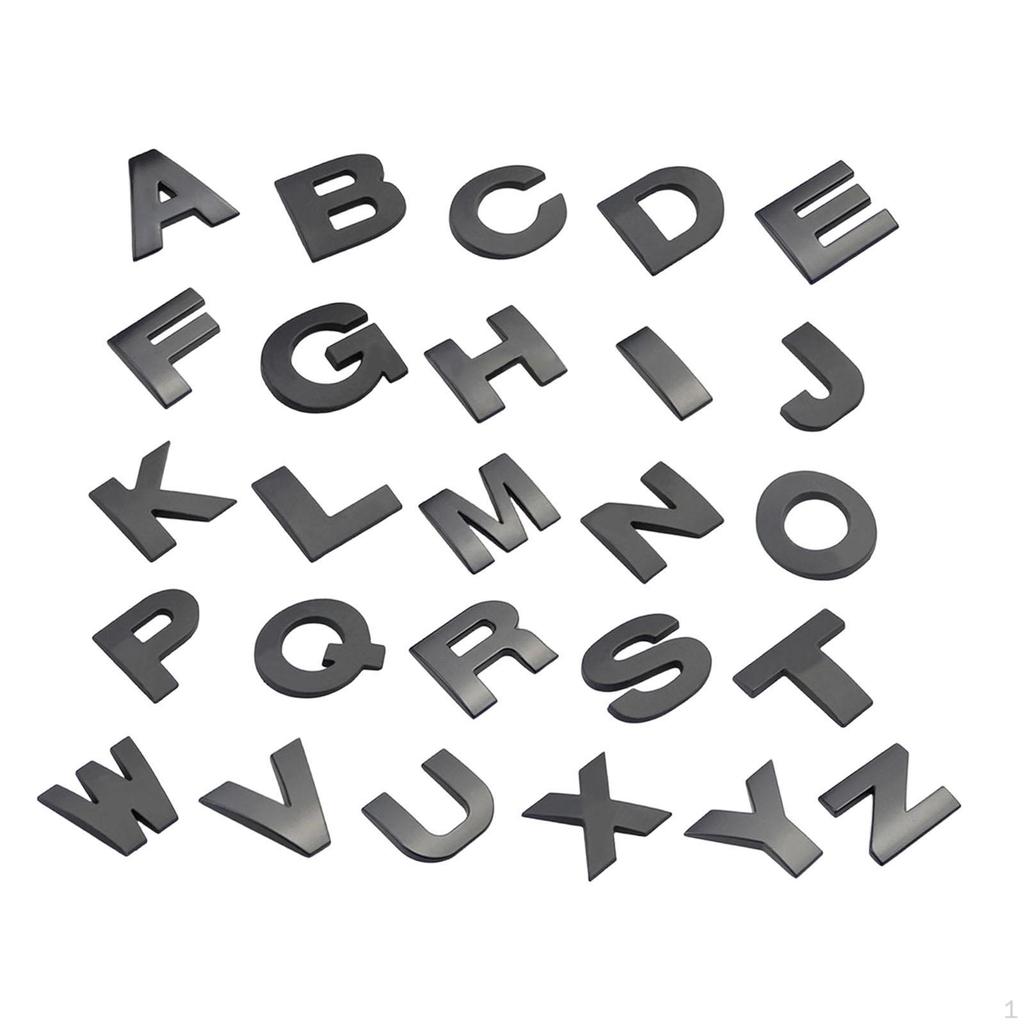 26 Pieces 3D Car Letter Sticker Alphabet Installation Vehicle Body Decal Auto for Door SUV