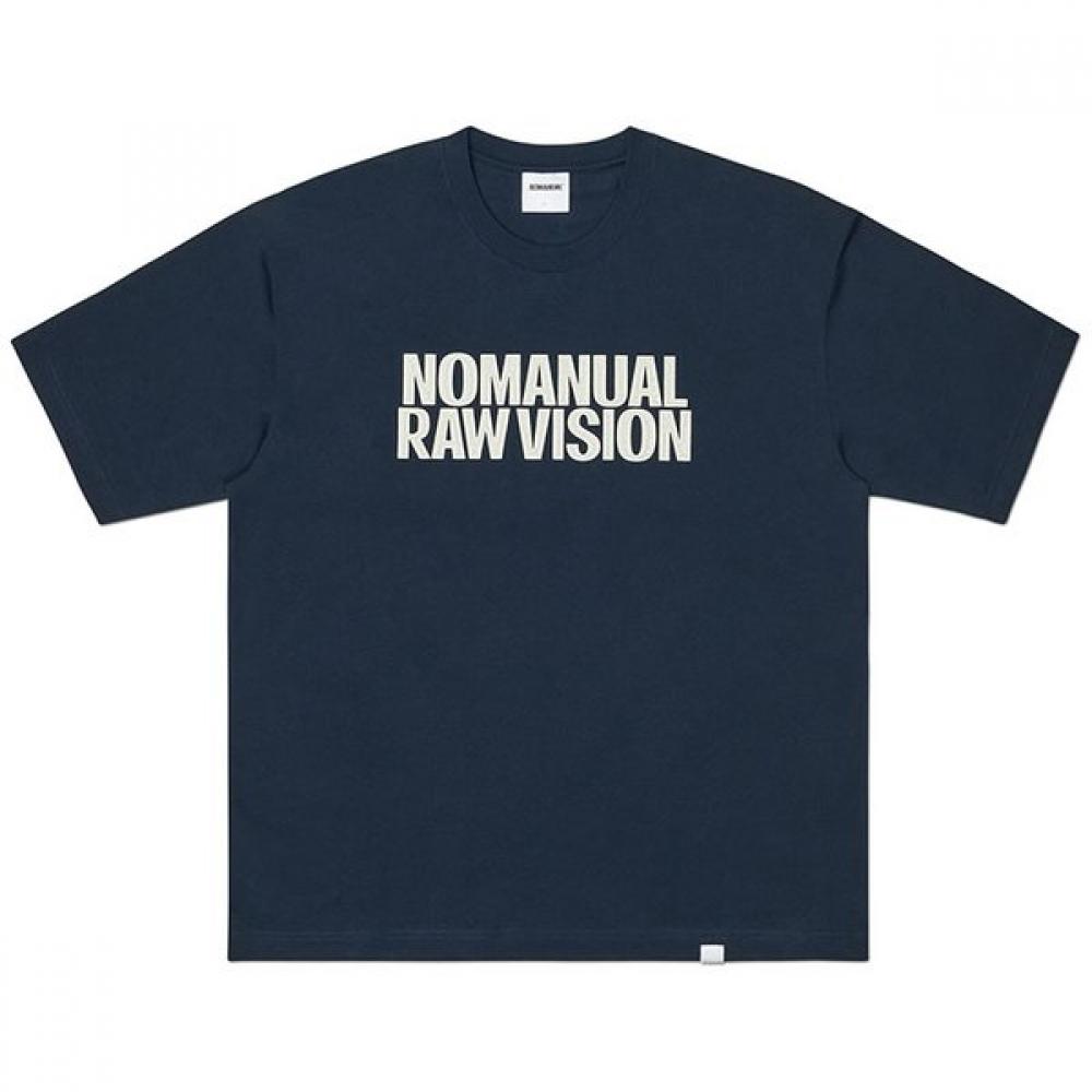 Rough TexTure PrinT T shirT   Dark Navy M