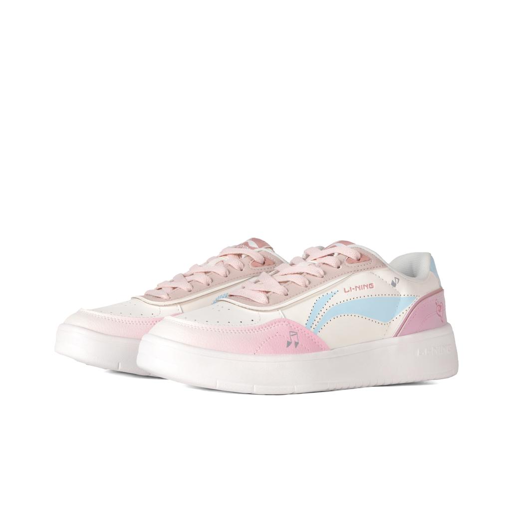 Li Ning Sourdough Synthetic Leather Slip Resistant, Abrasion Resistant, Breathable Low top Skateboard Shoes Women's AGCU112-1(Team186-)