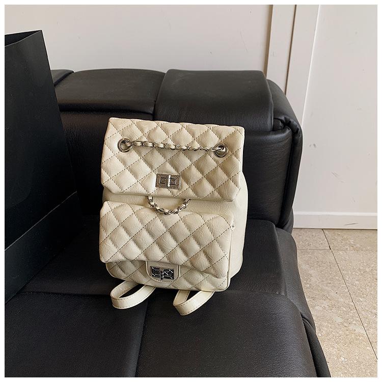 2025 new backpack women's design sense fashion chain going out small backpack diamond women's bag