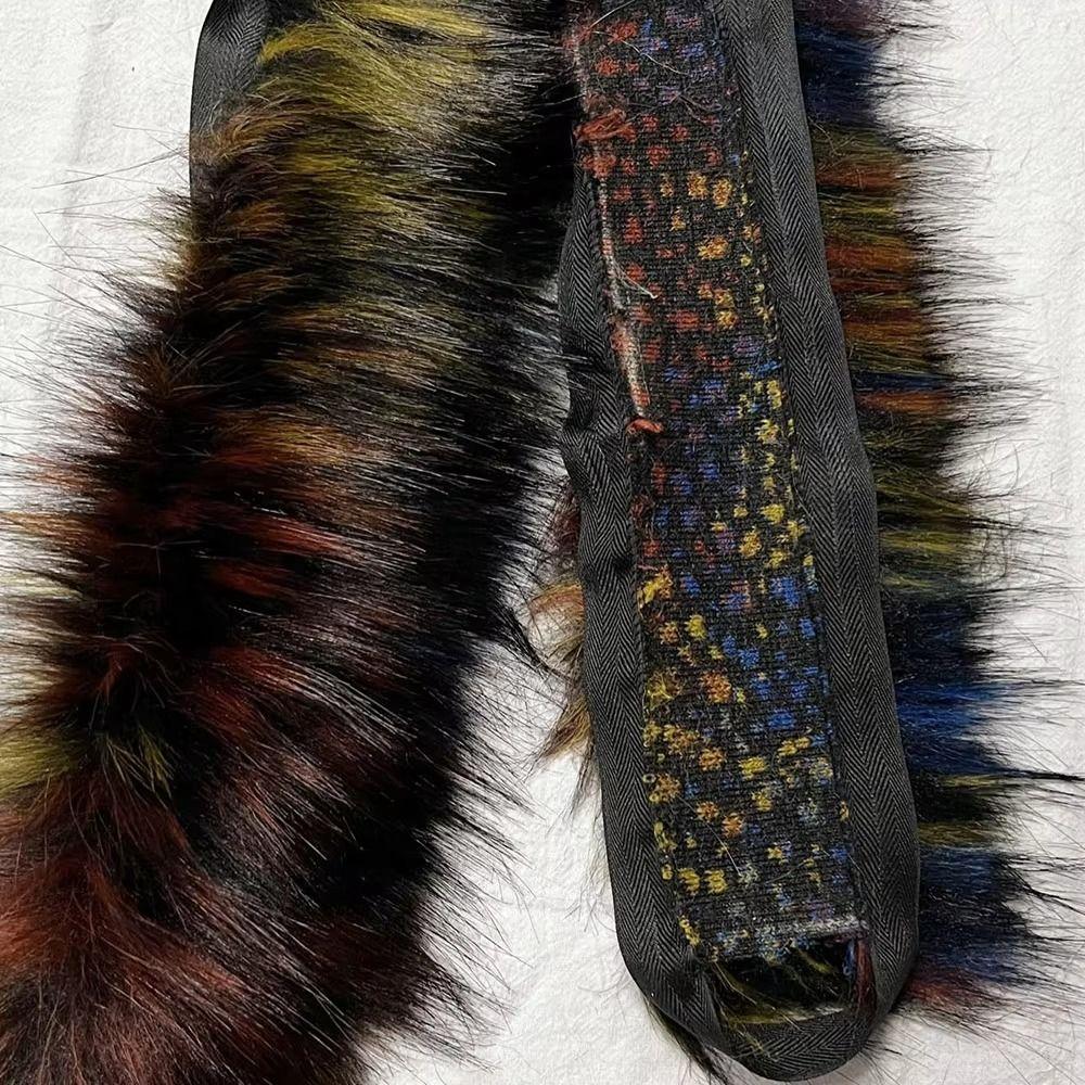1M Big Fur Collar DIY Hat Brim Plush Strip New Fluffy Trim