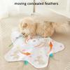 Interactive Hide And Seek Cat Toy Motion Activated Hunting Cat Toy with Bird Sound Silent Mode Moving Feather for Indoor Cats