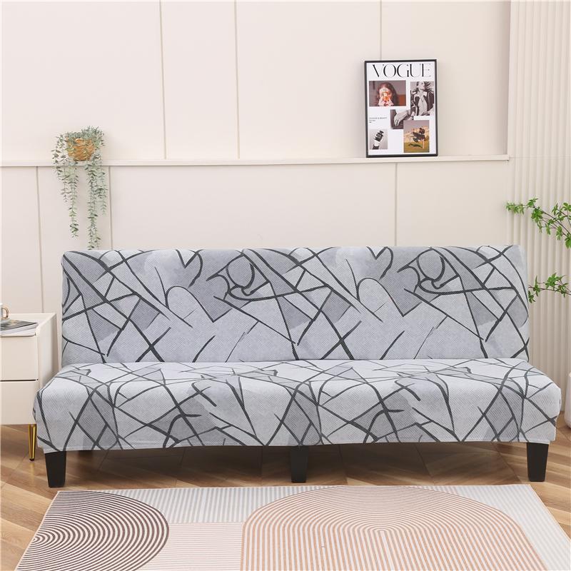 Stretch Futon Cover Armless Sofa Covers Sofa Bed Covers Couch Cover Sofa Slipcover Furniture Protector With Elastic Bottom 1Pc
