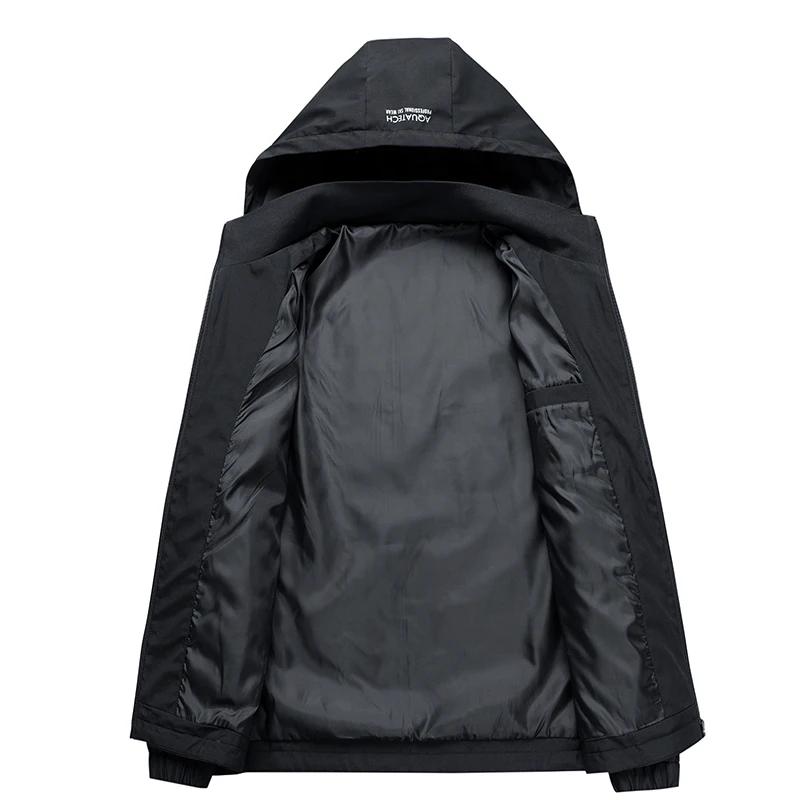 Men's Sportwear Spring Autumn Jacket Zipper Hooded Coat Outdoor Windbreaker Men Windproof Overcoat Men Clothing