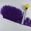 1Meters Fluffy Colored Ostrich Feathers On Ribbon Tape Trim Tassel Fringe 8-10Cm Sewing Flecos White Wedding Dress Clothes Decor