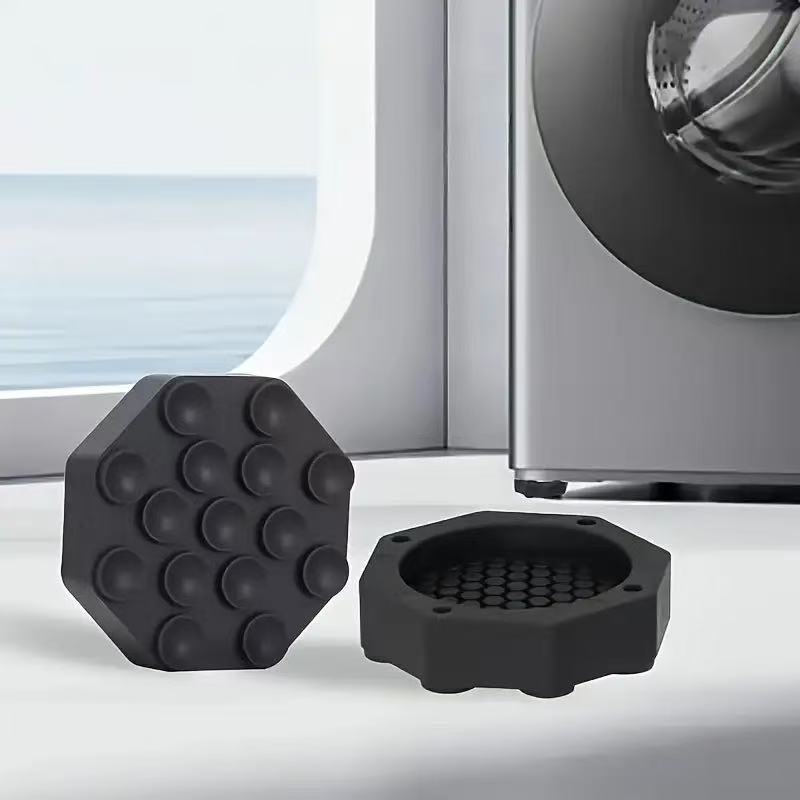 4 Piece Silicone Anti Vibration Pads for Washing Machine Refrigerator Non Slip Thickened Mat Kitchen Bathroom