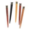 Chopsticks Set 5 Different Colors Natural Wood Antislip Design Feel Comfortable Chopsticks