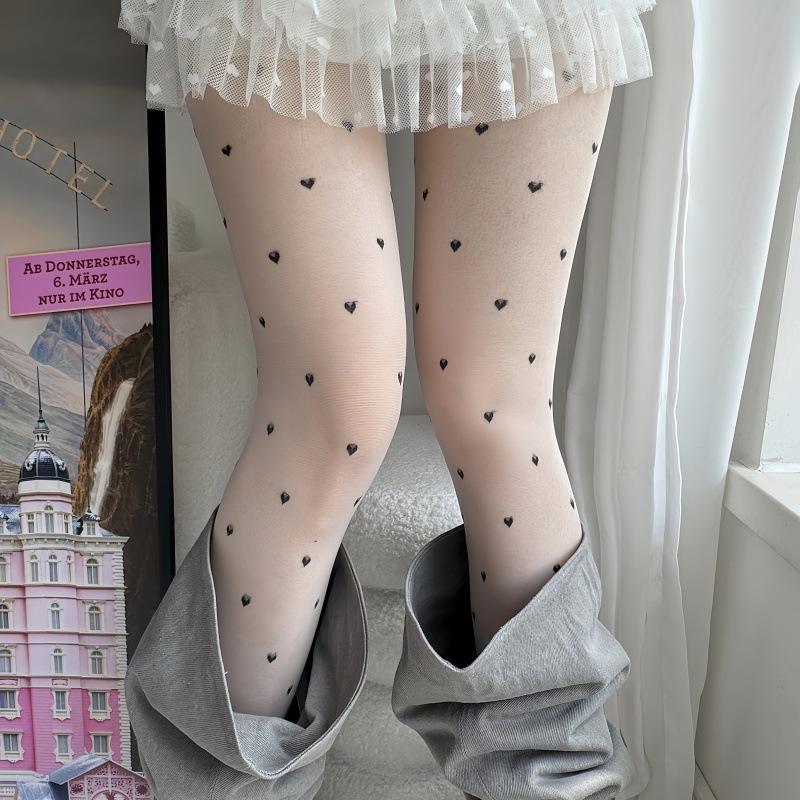 Socks for women, houndstooth stockings, rhombus pantyhose, rhombus grid, black silk, thin, anti-snatch, sexy