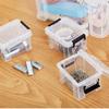 2pcs Mini Plastic Storage Box Transparent Toy Car Clothing Portable Household Goods Storage