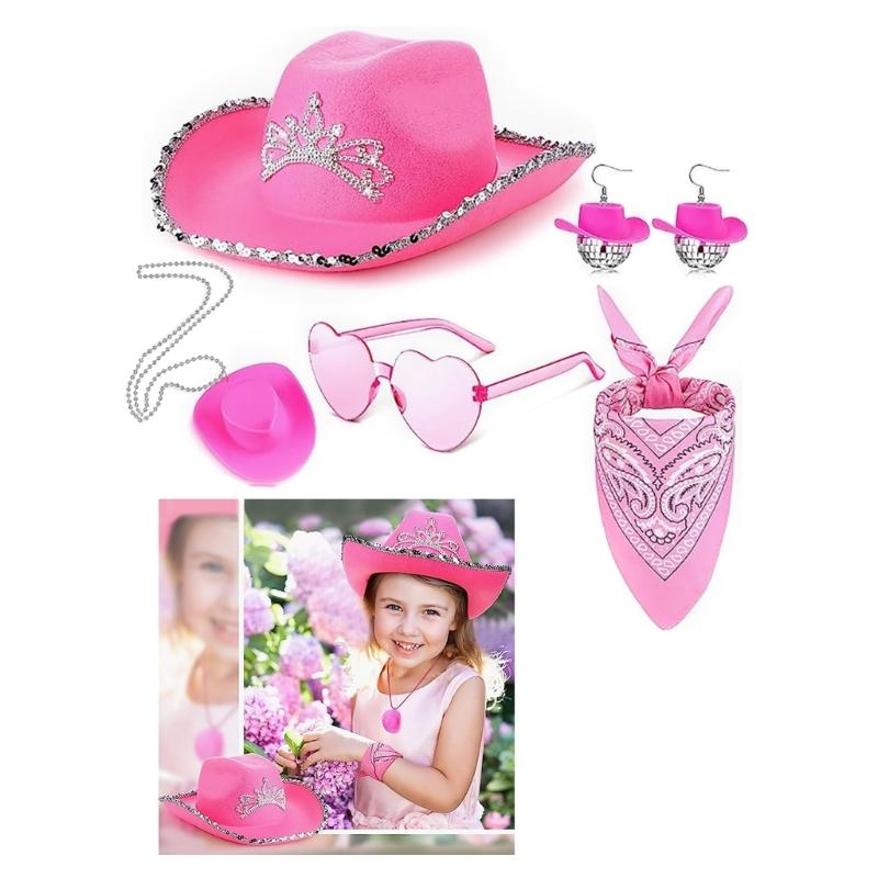 Delicate Pink Cowboy Hat Nightclubs and Parties Photo Studio Props and Stage Performances Multipurpose Decoration