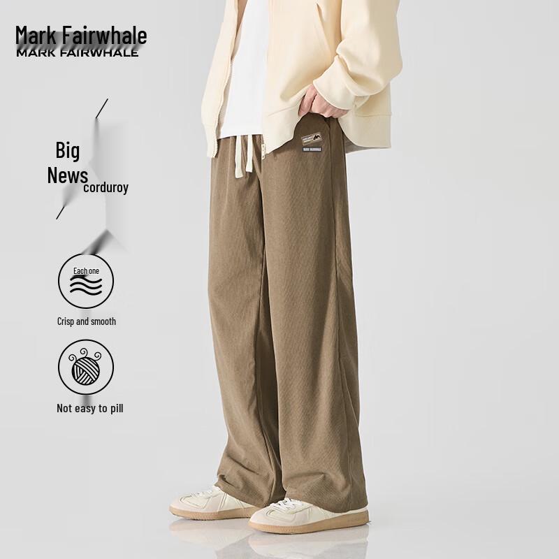 Mark Fairwhale Men's Versatile Corduroy Straight-Leg Pants