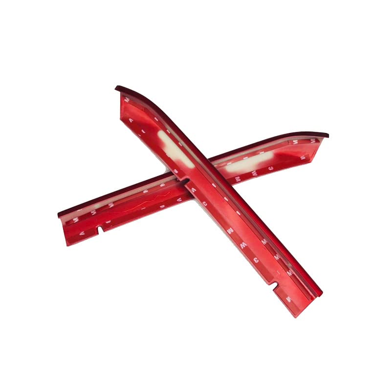 Kinotaka Mazda Seria DK Przedni Grill Zderzak Chrom Czerwona Nakładka Ozdobna Zestaw 2 szt. CX-3 Customowo Zaprojektowany Tuning (Czerwony)