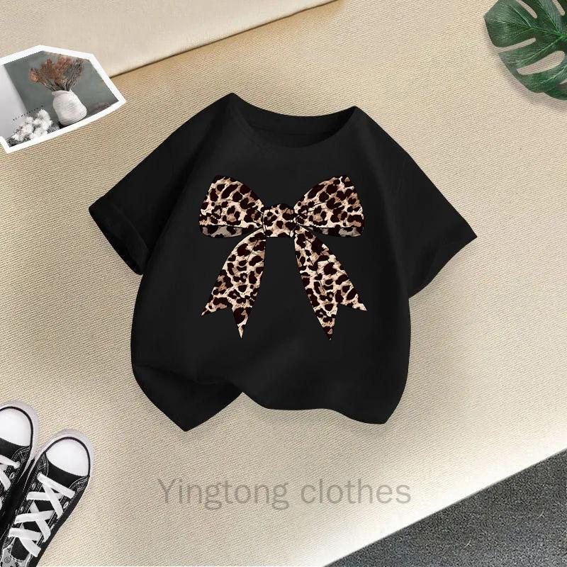 Neues Sommer-T-Shirt für Mädchen Kinder Kurzarm Cartoon Aufdruck Westlicher Stil Oberteil Lockerer Schnitt für Mädchen