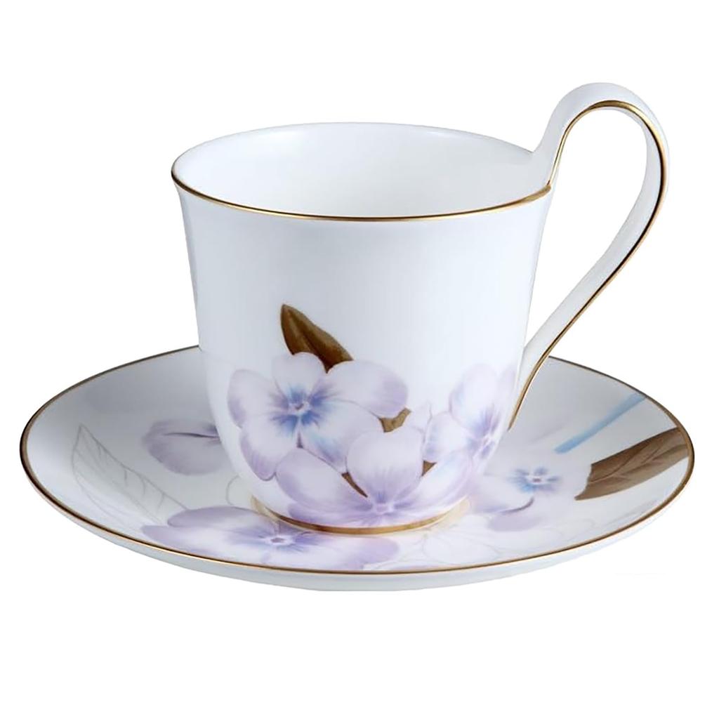 [Officially Imported] Royal Copenhagen Flora High-Handle Cup & Saucer, Approx. 270ml, Rhododendron, 1017545