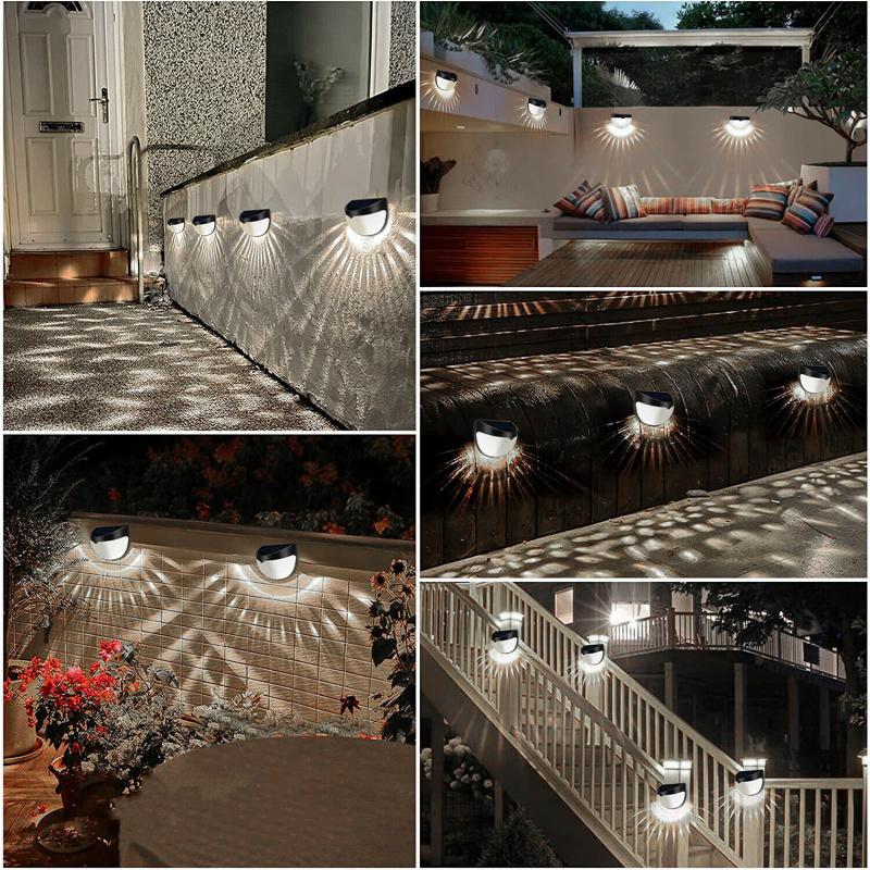 2V 100mA 6led Solar Kinkiet Wodoodporna bateria 600mAh Oświetlenie uliczne do ogrodzenia ogrodu Yard Decor