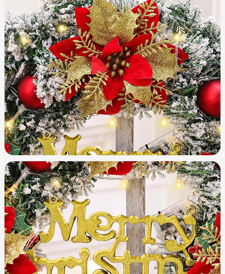 Festive Artificial Christmas Wreath - 30/40/50cm Holiday Decoration for Homes, Malls, and Hotels