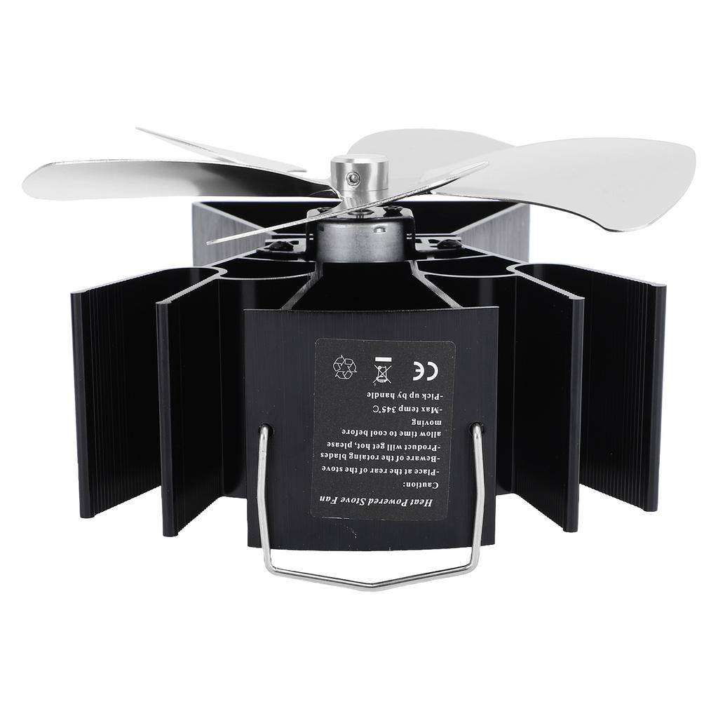 Wentylator do pieca na drewno 5 łopatek Wentylator kominkowy Pionowa trapezowa podstawa Zasilany ciepłem Ciepła cyrkulacja