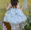New Girls' Stylish Lolita Princess Blue Dress - Baby & Little Girl Puff Skirt Clothing