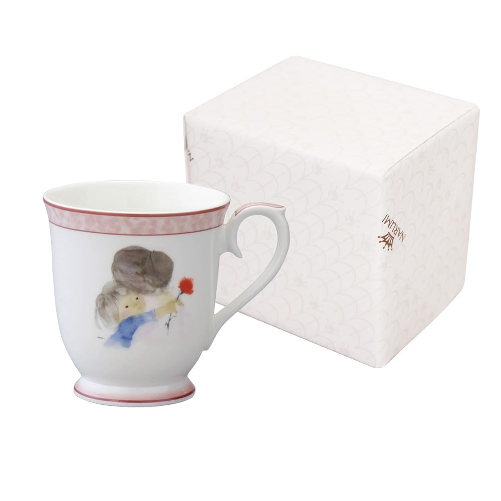 

NARUMI День Чихиро Розовая гвоздика Свадебная Тарелка Можно мыть в посудомоечной машине Сделано в Подарок Подарочная упаковка Товар Кружка для мамы, Ивасаки, 290 мл, Дизайн, Милый, Подарок, Для мамы