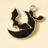 6pcs Punk Dark Black Stainless Steel Enamel Charms For Jewelry Making Supplies Sun Heart Cross Ocean Animal Pendant DIY Pendants