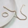 Suga Gold Cubic Tennis Chain Simple Daily Layered Ring Bracelet