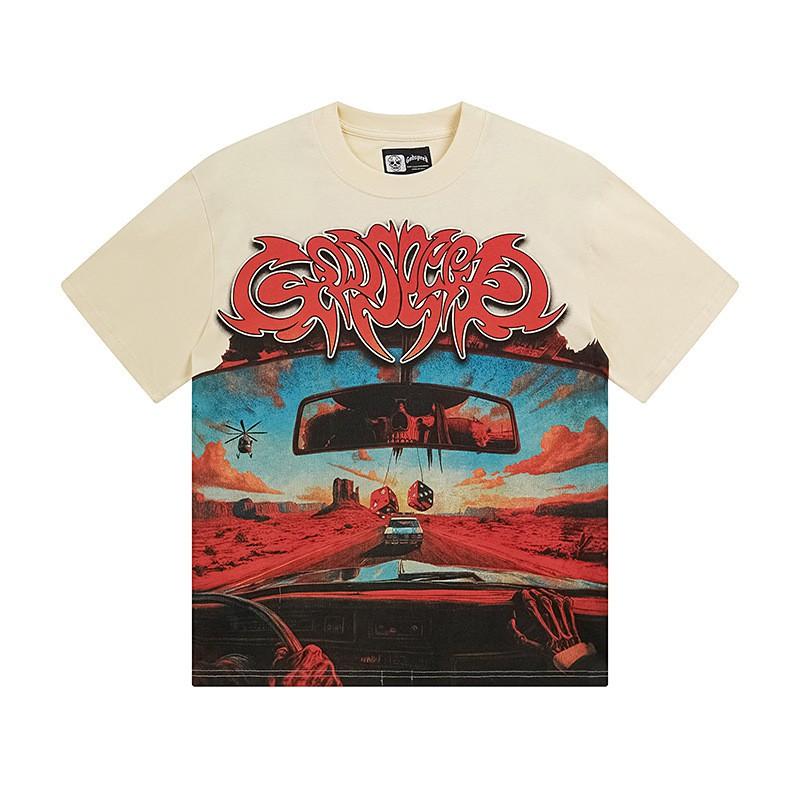 Mens Oversized Cotton Long Sleeve Tee With Skull Graphic Print Streetwear Rock Band Style Loose Fit Teens Adults