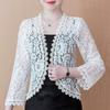 Fashion 2023 Summer New Beaded Lace Cardigan Short Jacket Women Coat J138