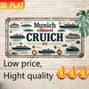 2D Flat, 1pc Vintage Nautical Cruise Ship Metal Sign - 6x12 Inch Waterproof & Dustproof Aluminum Wall Art with Anchor