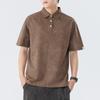 Lapel T-shirt Men Tie-dye Snowflake Cotton Summer Latest Comfortable Fit Leisure Top Men T-shirt