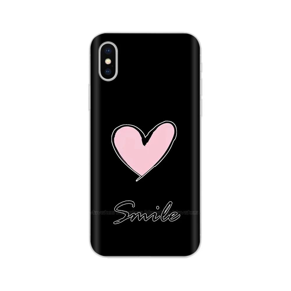 For iPhone X Case For iPhone Xs Case Fashion Soft Silicone Housing For iPhoneX Transparent Phone Back Covers Shell Flowers Coque