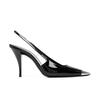 2025 summer new black patent leather high heels stiletto temperament square head French girl professional fashion single shoes women