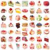 Watercolor Dessert Cake Stickers Fruit Pie Diy Kids Toy Gift Decorative Decal For Scrapbook Laptop Luggage Bottles Waterproof