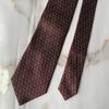 Used Yves Saint Laurent Tie Bordeaux Silk All Over Pattern Yves Saint Laurent Laurent