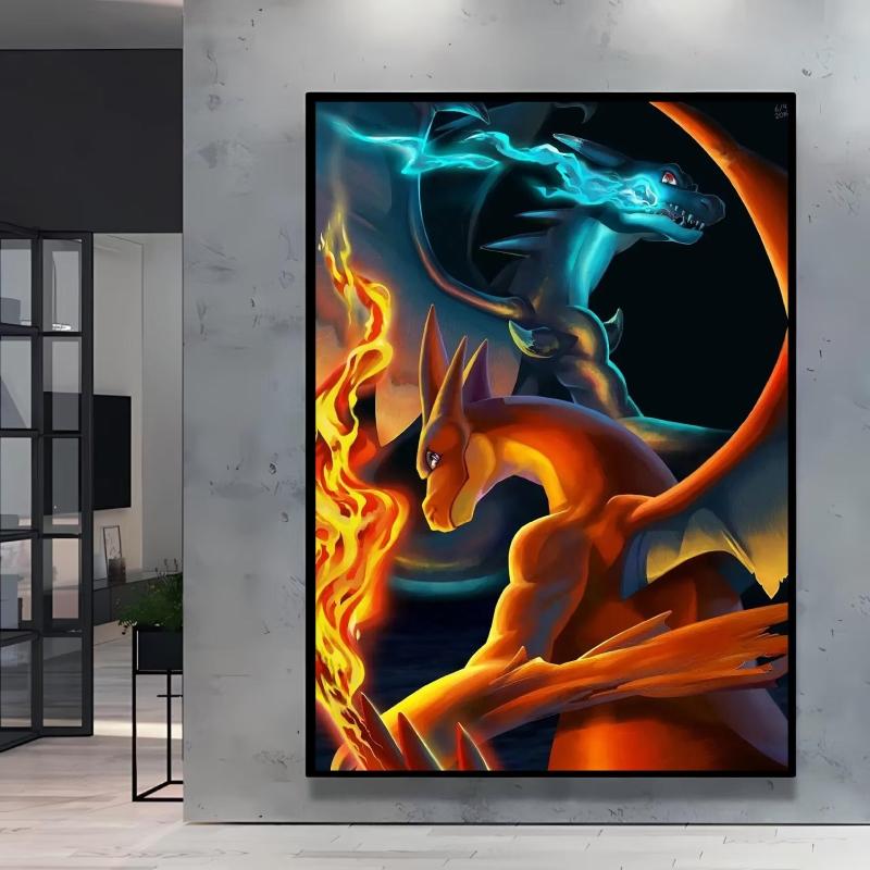 Adorable Pikachu Themed Home Wall Painting Printed on High Quality Canvas It's An Ideal Choice for Collection and Decoration