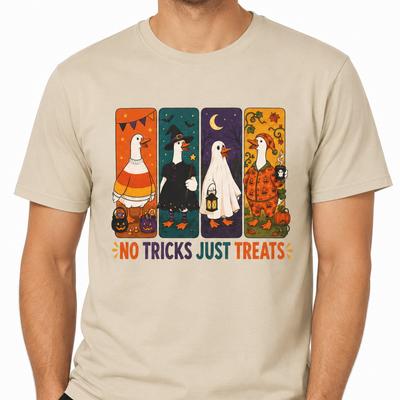 Halloween Goose Quartet T-Shirt Trick Or Treat Funny Goose Graphic Tee