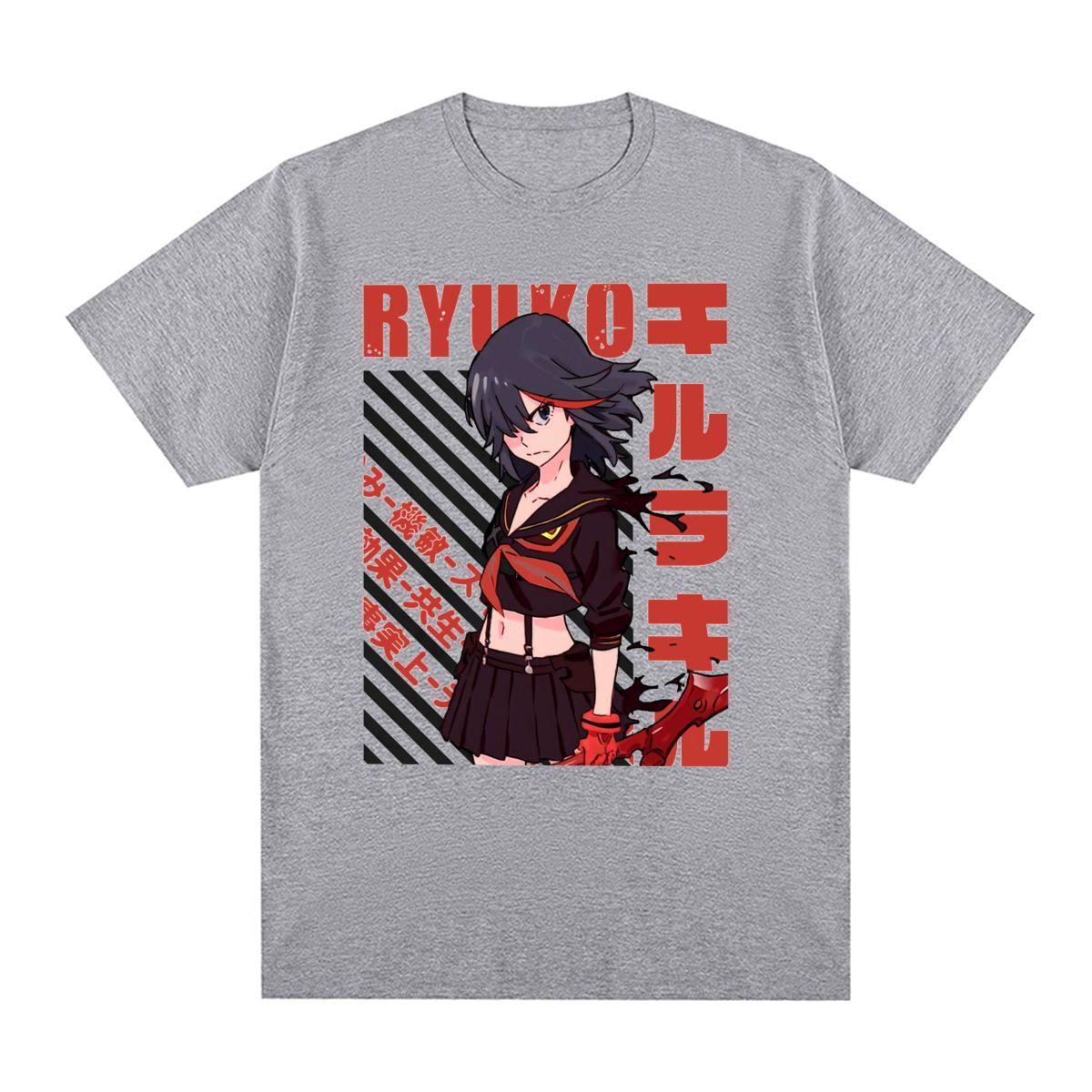 Kill La Kill Аниме Винтажная футболка Харадзюку Японский хлопок Мужская футболка Новая футболка Футболка Женские топы S