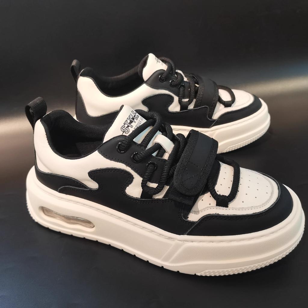 Men's 2025 autumn new trendy high value increase wear-resistant sports and leisure shoes campus students thick baseplate shoes