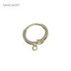 Brass Metal French Hoop Earring Clasps Fittings 14K Gold Plated Ear Setting Base Finding Women Fashion Jewellery Making Supplies